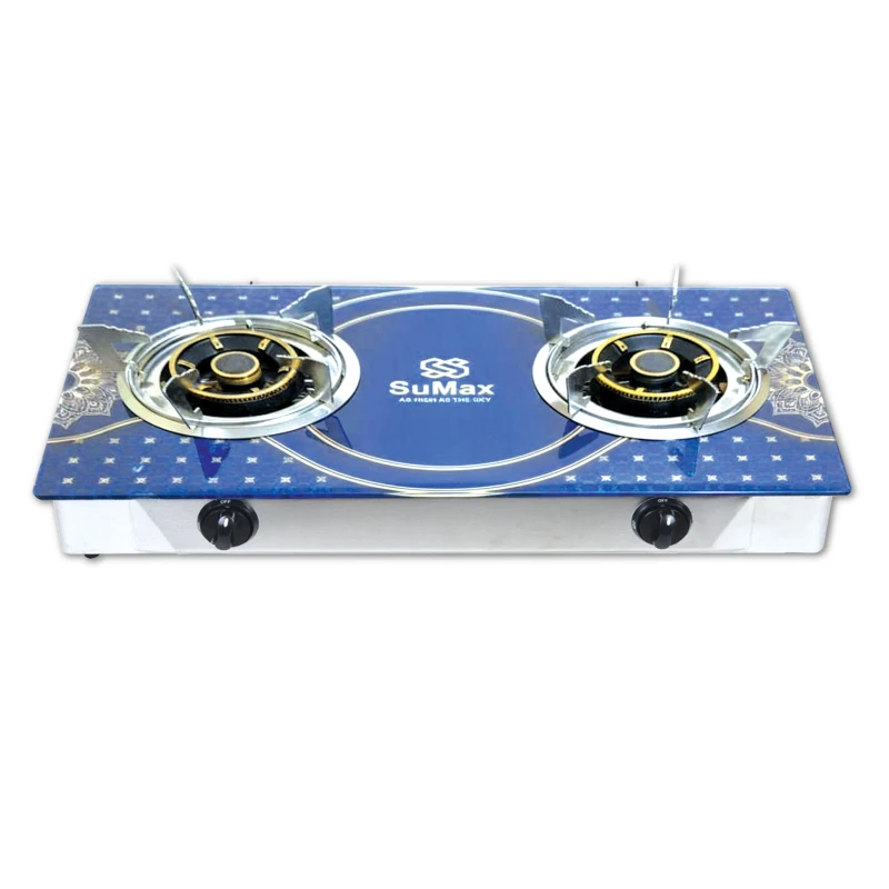 SuMax DOUBLE GLASS 120 BURNER With Brass Cap (SG-240-BRASS)